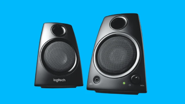 Logitech Z130 PC Speakers, Full Stereo Sound, Strong Bass, 3.5mm Audio  Input, Headphone Jack, Volume Controls, Computer/TV/Smartphone/Tablet -  Black