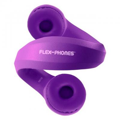 HamiltonBuhl Flex-Phones Foam Headphones for Children in Purple - KIDS-PPL